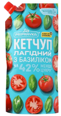 Кетчуп Pripravka Лагідний з базиліком 400 г